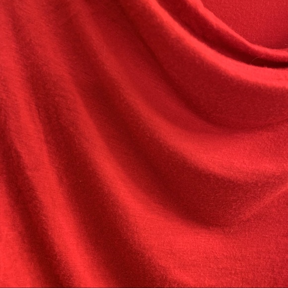 Vavoom Red Drooping Scoop Neck Top — Maternity Top with Hidden Nursing Slips - Picture 3 of 5